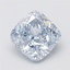 4.04 Ct. Fancy  Blue Cushion Lab Grown Diamond