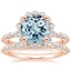 14KR Aquamarine Marseille Halo Diamond Bridal Set (3/4 ct. tw.), smalltop view