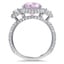 Three-Stone Micro Pave Diamond Engagement Ring, smallside view