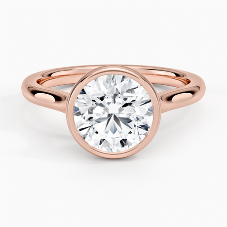 14K Rose Gold Luna 2mm Bezel Ring