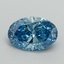 1.57 Ct. Fancy Vivid Blue Oval Lab Grown Diamond