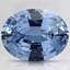 9.7x7.6mm Unheated Blue Oval Sapphire