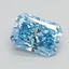 0.90 Ct. Fancy Vivid Blue Radiant Lab Grown Diamond