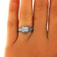 The Enya Ring, smalltop view on a hand