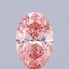 2.08 Ct. Fancy Vivid Pink Oval Lab Grown Diamond