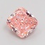 1.57 Ct. Fancy Vivid Pink Cushion Lab Grown Diamond