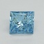 1.51 Ct. Fancy Vivid Blue Princess Lab Grown Diamond