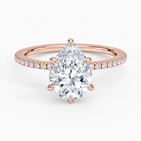 14K Rose Gold Demi Half Coverage Diamond Ring (1/5 ct. tw.)