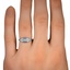 The Charity Ring, smallzoomed in top view on a hand