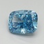 3.08 Ct. Fancy Vivid Blue Cushion Lab Grown Diamond