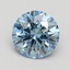 1.53 Ct. Fancy Vivid Blue Round Lab Grown Diamond