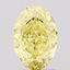 1.47 Ct. Fancy Vivid  Yellow Oval Lab Grown Diamond