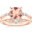 14KR Morganite Nadia Diamond Bridal Set, smalltop view