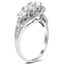 The Briseis Ring, smalltop view on a hand
