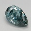 1.55 Ct. Fancy Vivid Green Pear Lab Grown Diamond