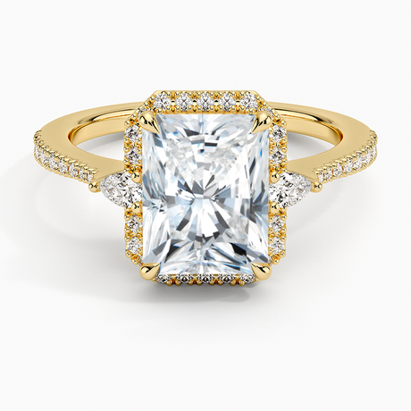 18K Yellow Gold Luxe Aria Halo Diamond Ring (1/4 ct. tw.)