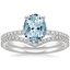 18KW Aquamarine Ballad Diamond Ring (1/8 ct. tw.) with Flair Diamond Ring (1/6 ct. tw.), smalltop view