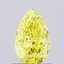 0.71 Ct. Fancy Vivid Yellow Pear Lab Grown Diamond