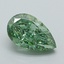1.17 Ct. Fancy Vivid Green Pear Lab Grown Diamond