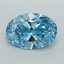 3.02 Ct. Fancy Vivid  Blue Oval Lab Grown Diamond