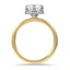 Mixed Metal Secret Halo Diamond Ring, smallview