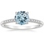 18K White Gold Viviana One-Quarter Coverage Diamond Ring, smalltop view