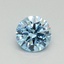 0.53 Ct. Fancy Vivid Blue Round Lab Grown Diamond