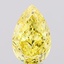 4.15 Ct. Fancy Vivid  Yellow Pear Lab Grown Diamond