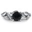 Custom Solitaire Leaf Ring