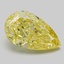 6.07 Ct. Fancy Intense  Yellow Pear Lab Grown Diamond