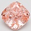 4.08 Ct. Fancy Vivid  Pink Cushion Lab Grown Diamond