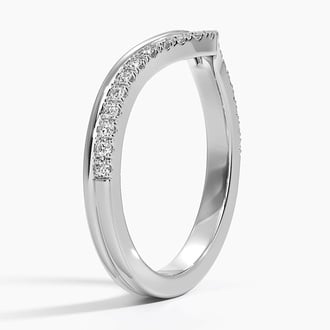 Mara Double Contoured Diamond Ring in Platinum