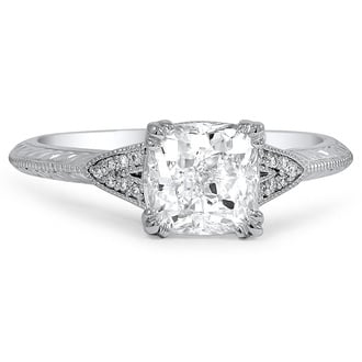 Custom Tulip and Wheat Inspired Diamond Ring