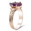 The Yukiku Ring, smalltop view on a hand