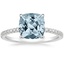 18K White Gold Viviana Three-Quarter Coverage Diamond Ring, smalltop view