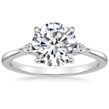 Platinum Aria Contoured Diamond Bridal Set
