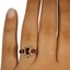 The Cailean Ring, smallzoomed in top view on a hand