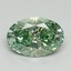 1.69 Ct. Fancy Vivid Green Oval Lab Grown Diamond