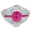 Retro Ruby Cocktail Ring