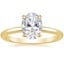 18K Yellow Gold Elodie 1.8mm Solitaire Ring, smalltop view