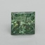 1.57 Ct. Fancy Vivid Green Princess Lab Grown Diamond