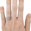 The Ernestina Ring, smallzoomed in top view on a hand