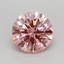 0.57 Ct. Fancy Vivid Pink Round Lab Grown Diamond