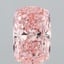 6.02 Ct. Fancy Vivid Pink Cushion Lab Grown Diamond