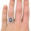 The Dagmar Ring, smallzoomed in top view on a hand