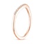 14K Rose Gold Petite Curved Diamond Ring (1/10 ct. tw.), smallside view
