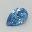 1.01 Ct. Fancy Vivid Blue Pear Lab Grown Diamond