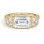 Custom East-West Bezel Three Stone Diamond Ring