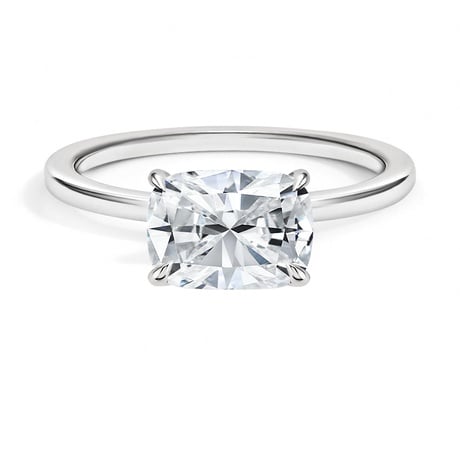 18K White Gold Perfect Fit East-West Solitaire Ring