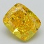 2.33 Ct. Fancy Vivid Yellow Cushion Lab Grown Diamond